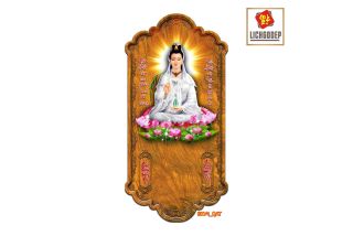 Lịch Gỗ Phật Giáo Mẹ Quan Âm Trắng V4_QAT